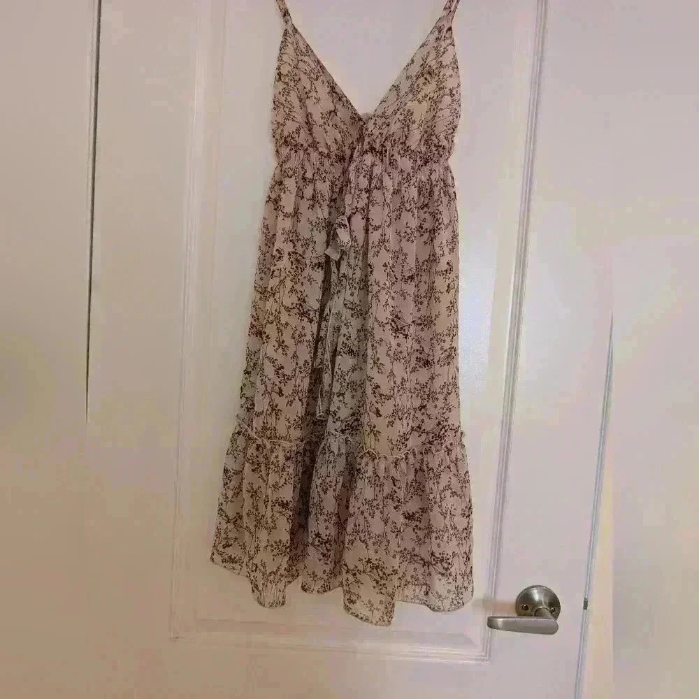 Boux avenue size small pink and brown floral nightie